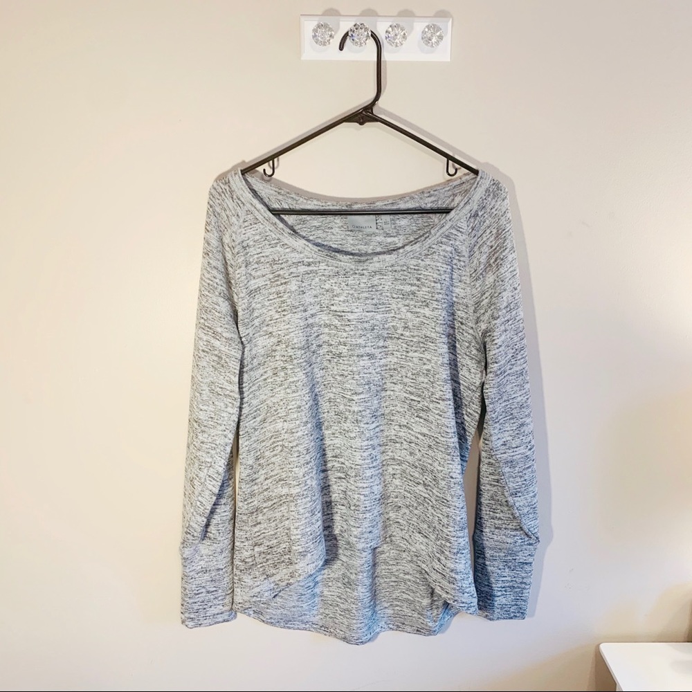 Athleta multi grey crewneck, size L